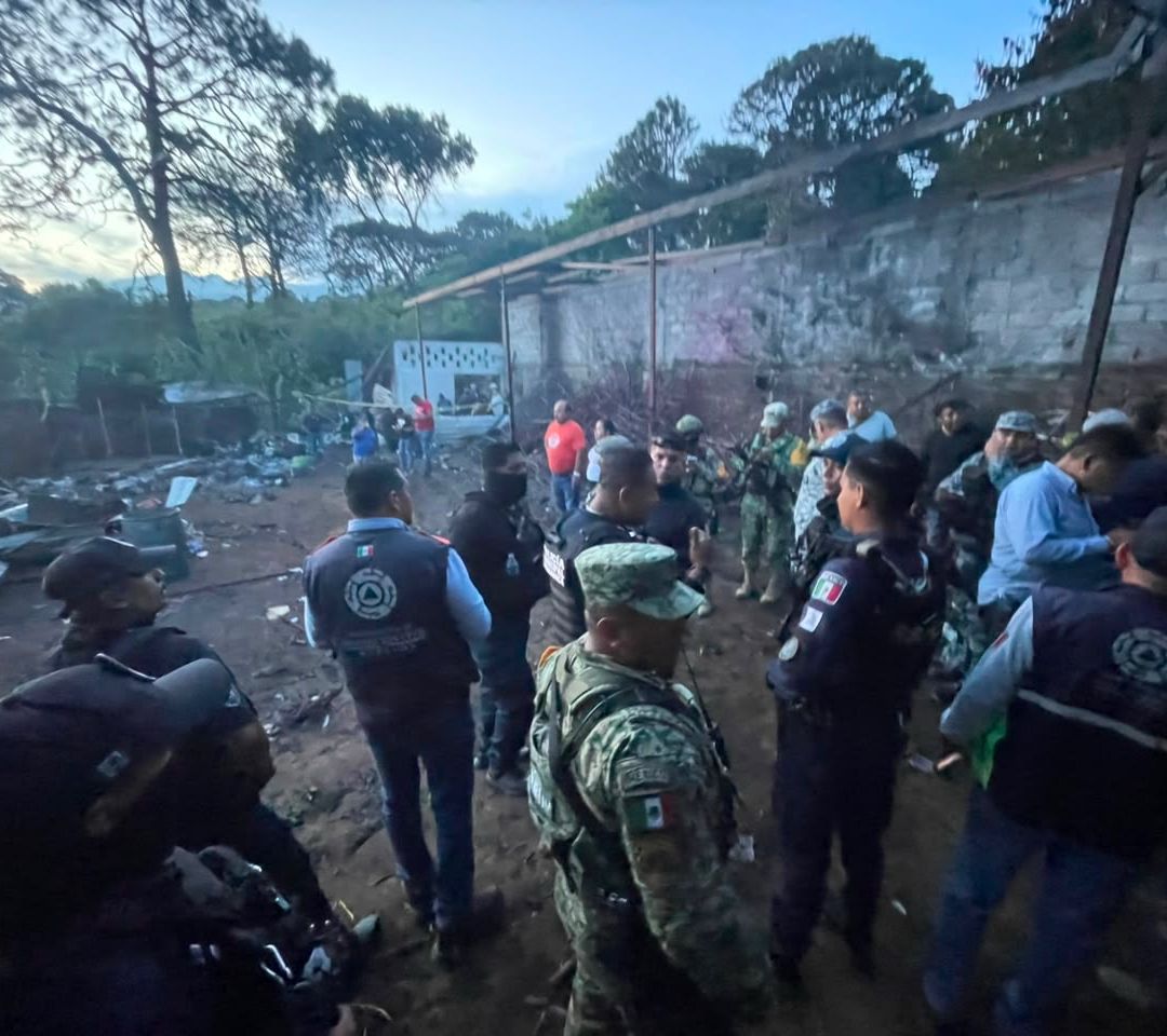Al lugar llegaron elementos de diferentes cuerpos de emergencia. Foto: Gobierno de Morelos